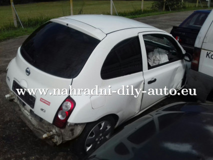 Nissan Micra bílá 2010 na náhradní díly České Budějovice / nahradni-dily-auto.eu