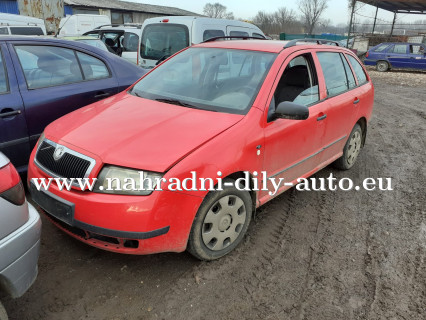 Škoda Fabia červená na náhradní díly Pardubice / nahradni-dily-auto.eu